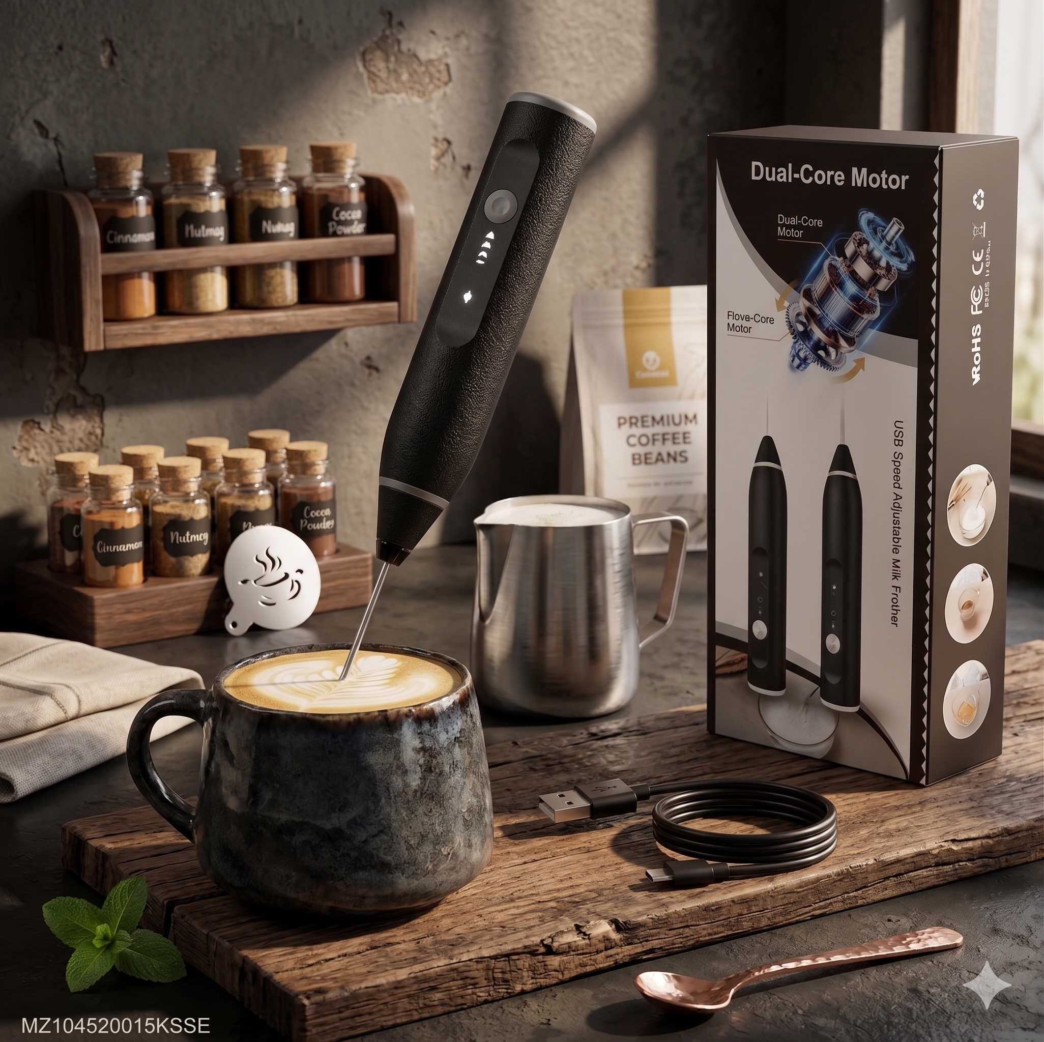 T2MAX 3-in-1 Rechargeable Milk Frother & Coffee Blender