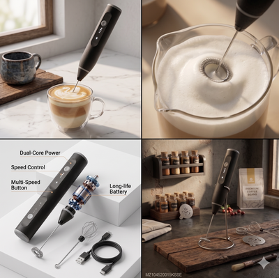 T2MAX 3-in-1 Rechargeable Milk Frother & Coffee Blender