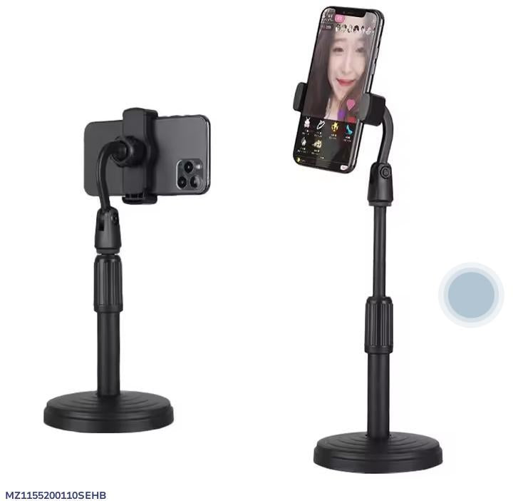 Adjustable Desktop Mobile Phone Stand – 360° Rotating Tabletop Holder for Live Streaming