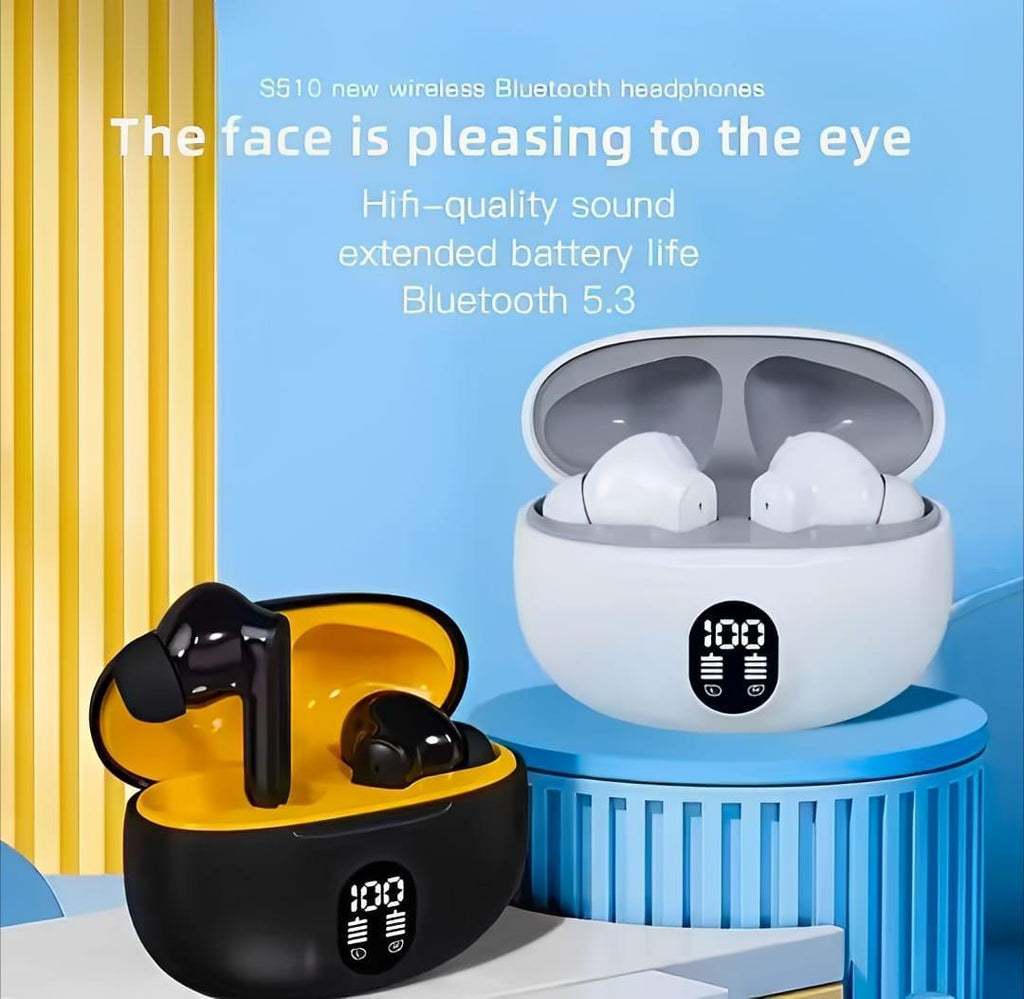 TWS Stereo Wireless Earbuds – Smart Sports Headphones with LED Battery Display