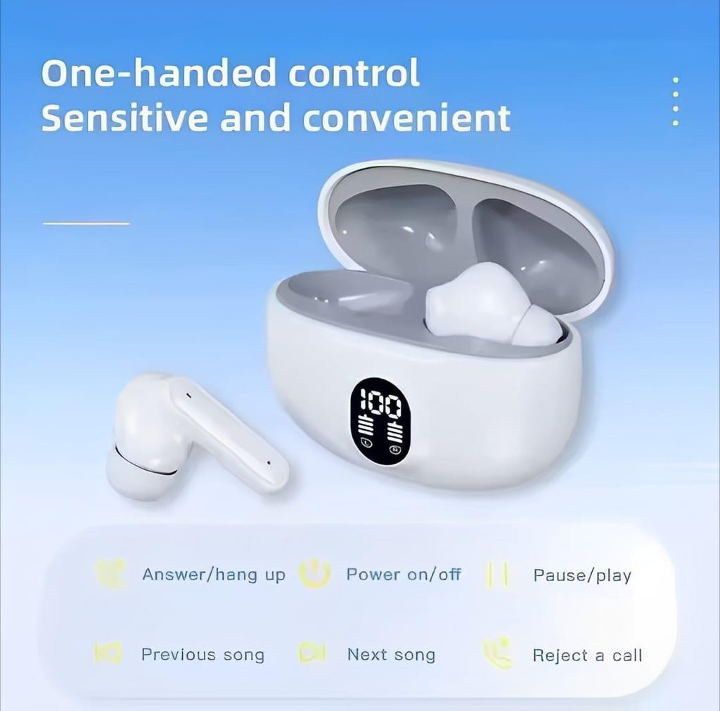 TWS Stereo Wireless Earbuds – Smart Sports Headphones with LED Battery Display