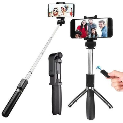 3-in-1 Bluetooth Selfie Stick Tripod – Extendable Monopod with Wireless Remote