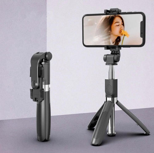 3-in-1 Bluetooth Selfie Stick Tripod – Extendable Monopod with Wireless Remote