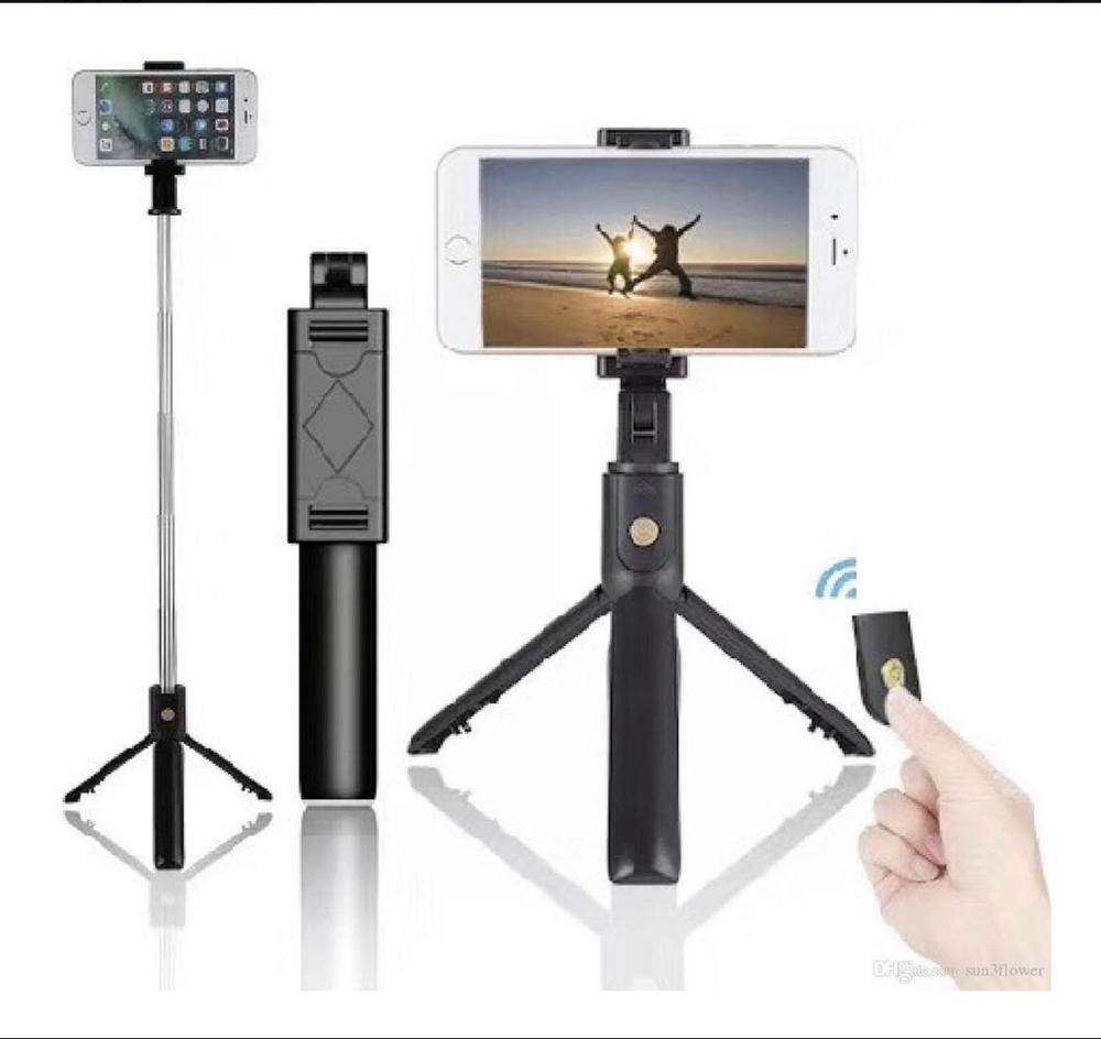 3-in-1 Bluetooth Selfie Stick Tripod – Extendable Monopod with Wireless Remote