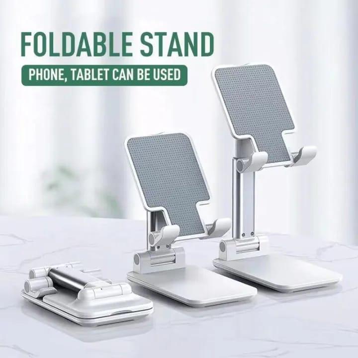 Universal Foldable Desktop Stand – Adjustable Holder for Phones & Tablets