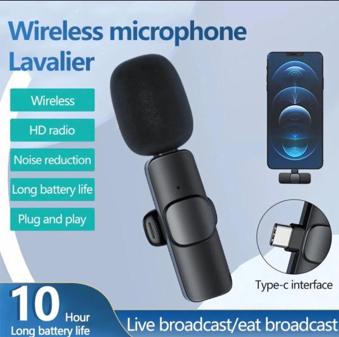 Wireless Lavalier Microphone Type-C – Plug & Play Lapel Mic for Live Streaming & Recording