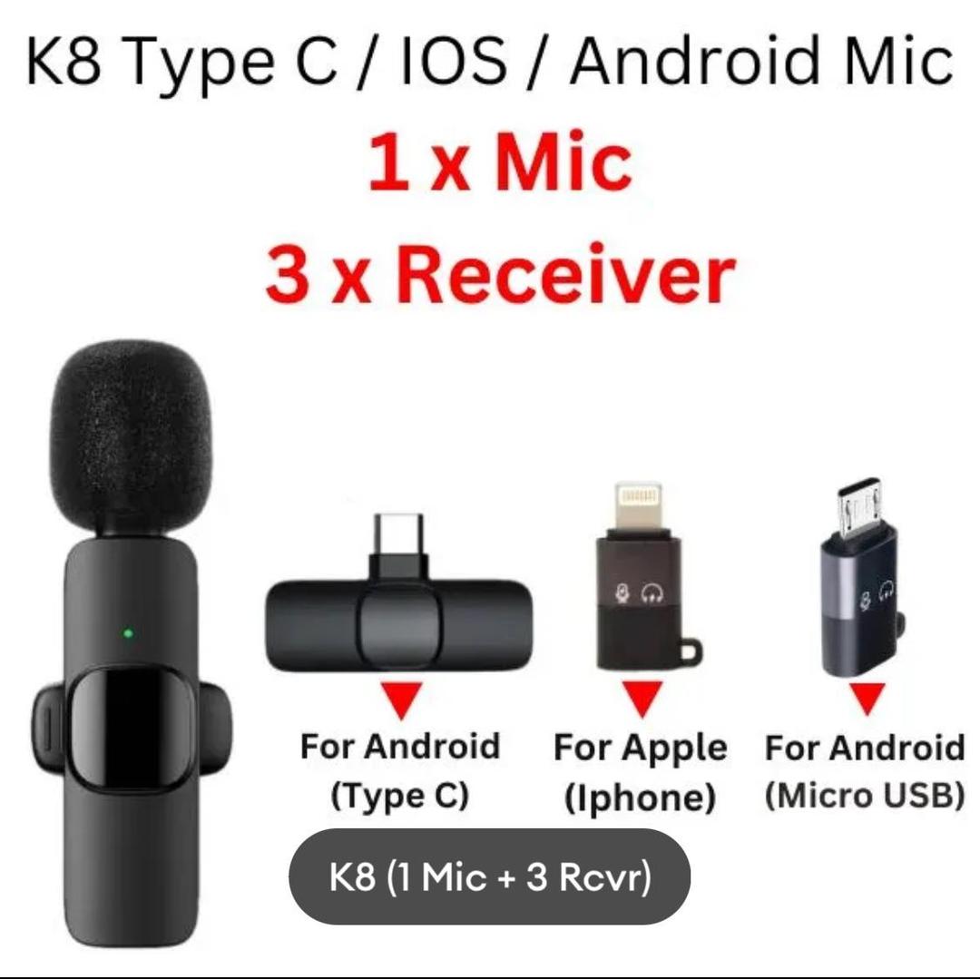 Wireless Lavalier Microphone Type-C – Plug & Play Lapel Mic for Live Streaming & Recording