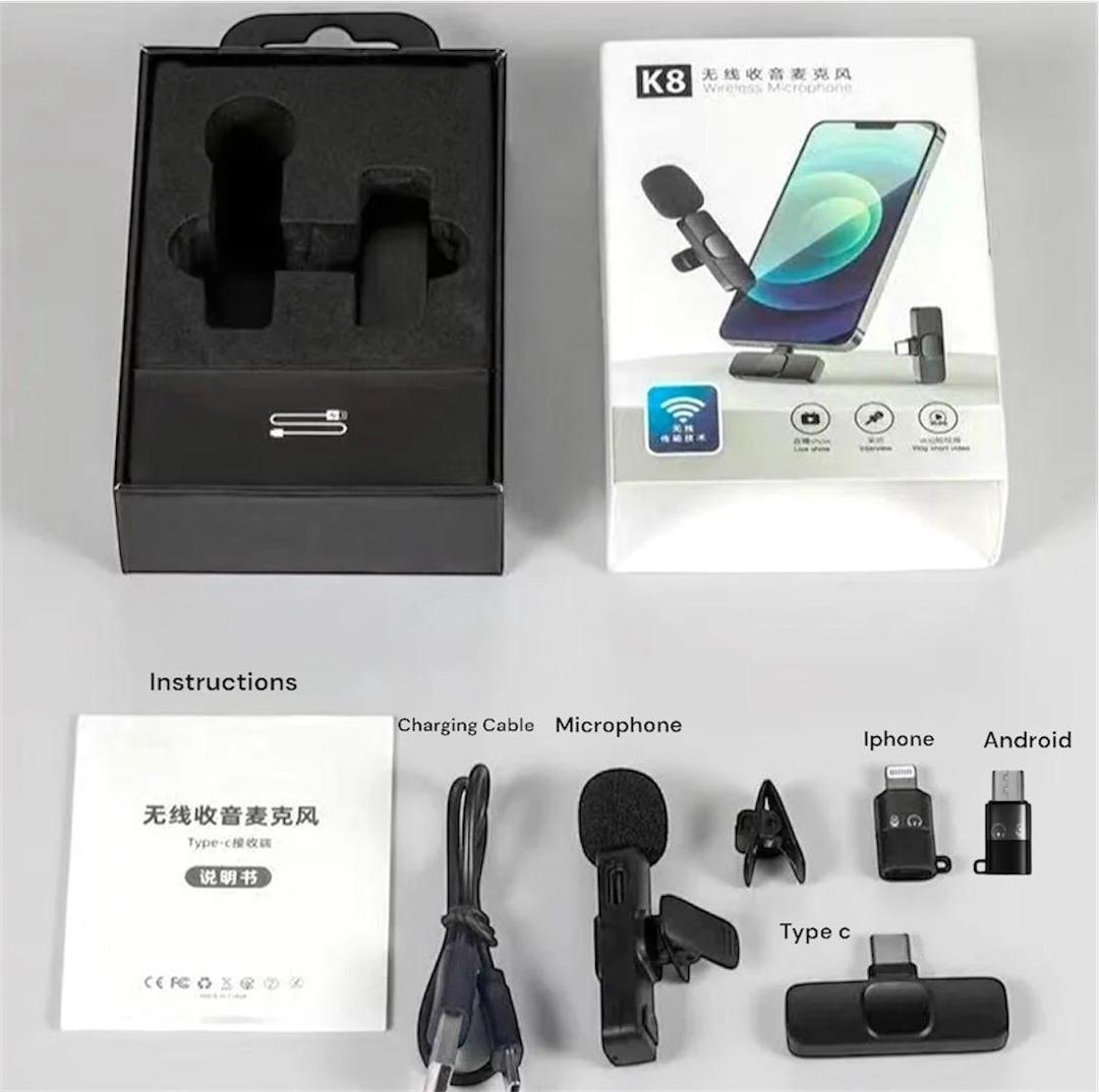 Wireless Lavalier Microphone Type-C – Plug & Play Lapel Mic for Live Streaming & Recording
