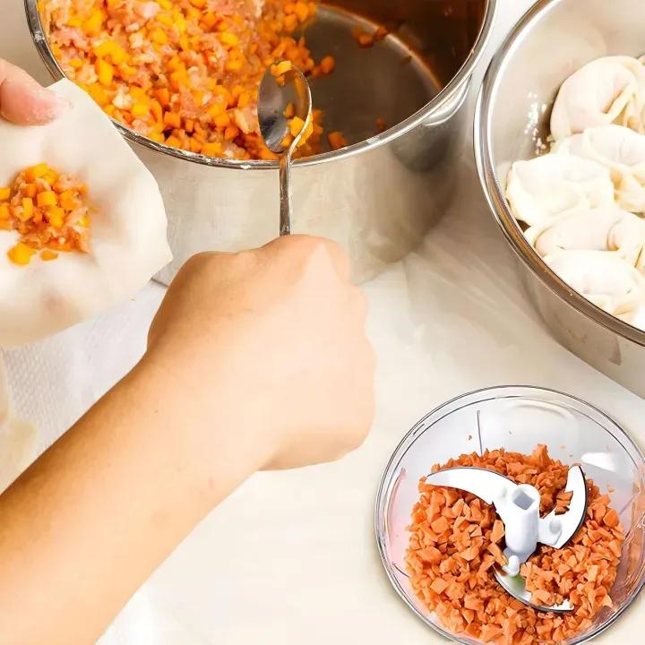 3 Blade Spin Chopper – Quick Vegetable, Onion & Garlic Cutter