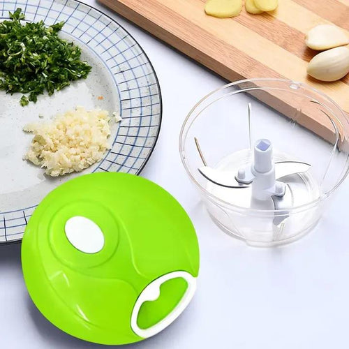 3 Blade Spin Chopper – Quick Vegetable, Onion & Garlic Cutter