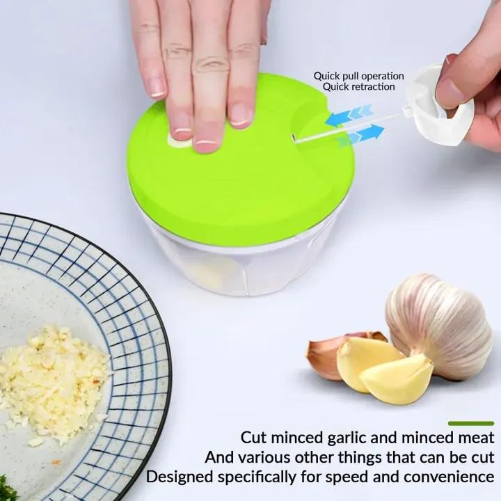 3 Blade Spin Chopper – Quick Vegetable, Onion & Garlic Cutter