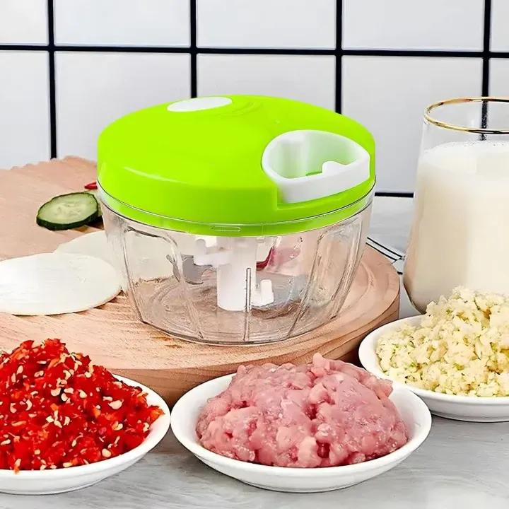 3 Blade Spin Chopper – Quick Vegetable, Onion & Garlic Cutter