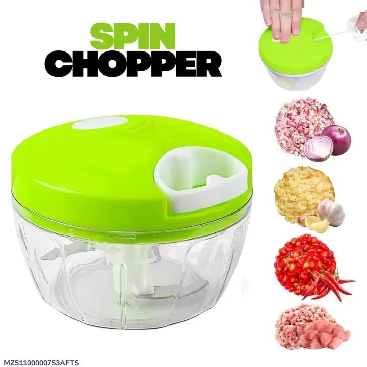 3 Blade Spin Chopper – Quick Vegetable, Onion & Garlic Cutter